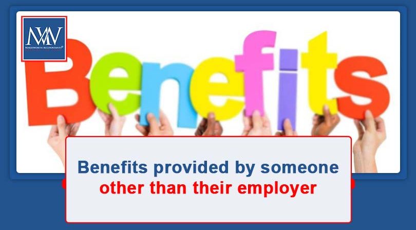 Benefits provided by someone other than their employer
