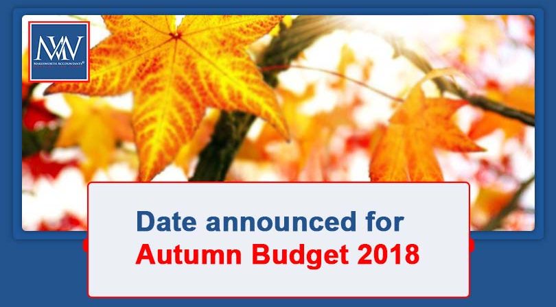 date announced for Autumn Budget 2018 | Accountants in Harrow
