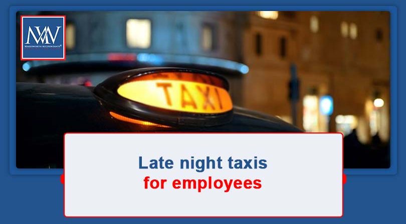 Late night taxis for employees