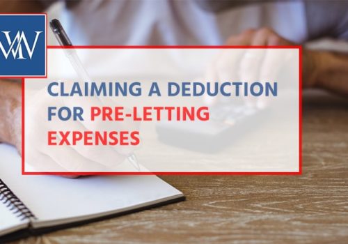 claiming a deduction for preletting -min