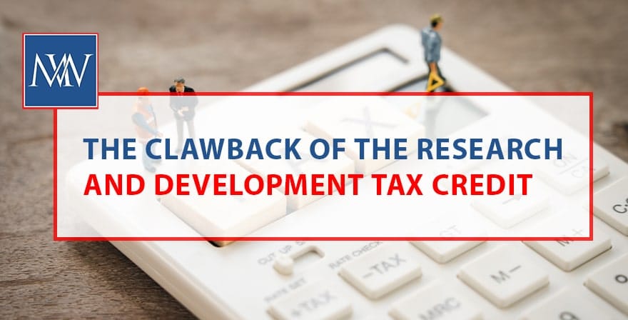 The clawback of the research and development tax credit