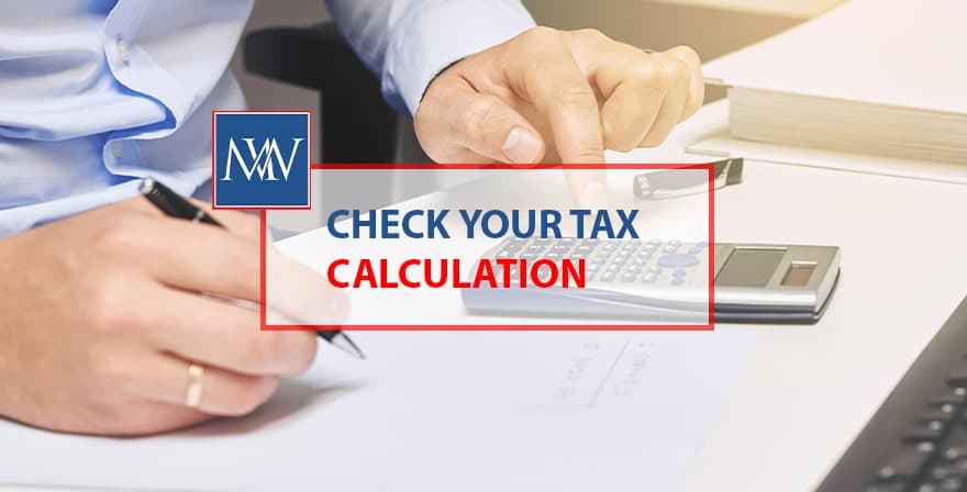 Check your tax calculation