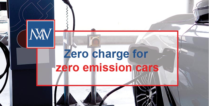 Zero charge for zero emission cars