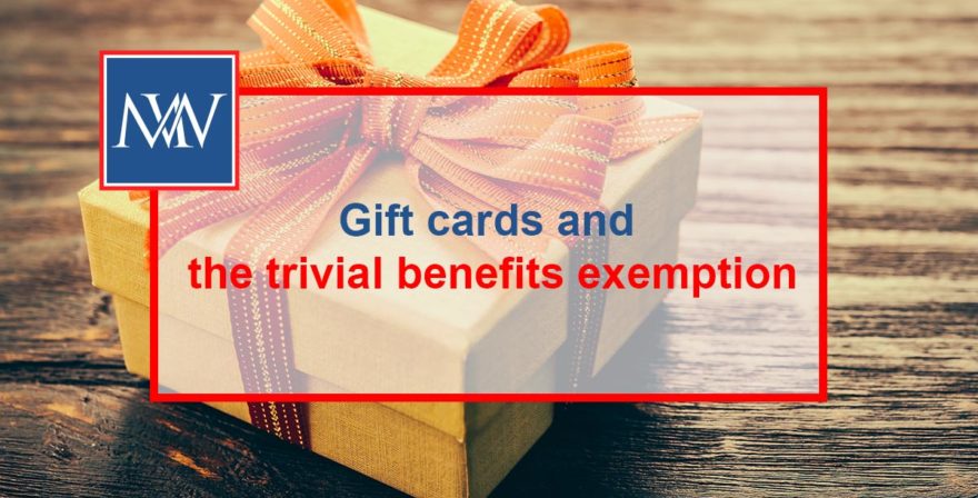 Gift cards and the trivial benefits exemption