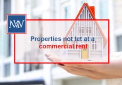 Properties not let at a commercial rent