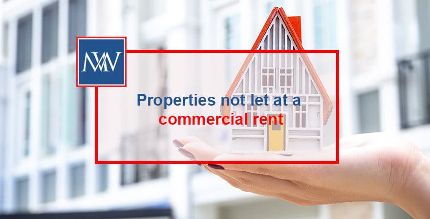 Properties not let at a commercial rent
