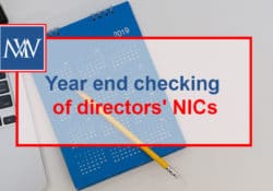 Year end checking of directors' NICs