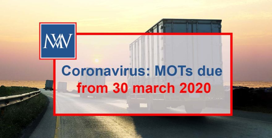 Coronavirus: MOTs due from 30 march 2020