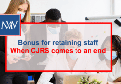 Bonus for retaining staff when CJRS comes to an end