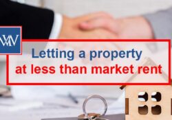 Letting a property at less than market rent