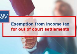 Exemption from Income Tax for out of court settlements