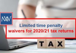 Limited time penalty waivers for 2020/21 tax returns