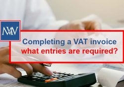 Completing a VAT invoice - what entries are required?