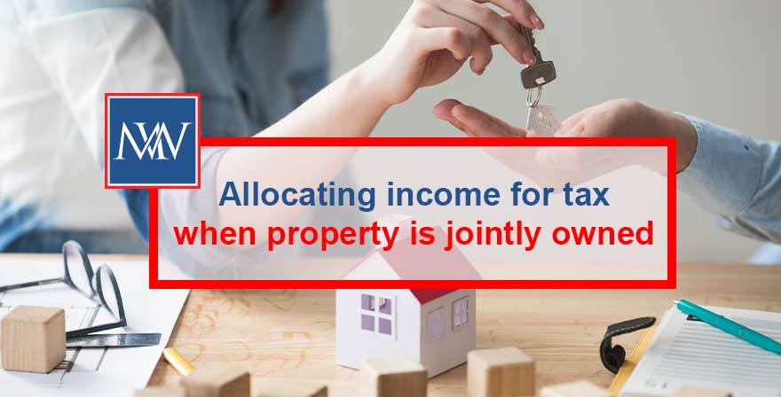 Allocating income for tax when property is jointly owned