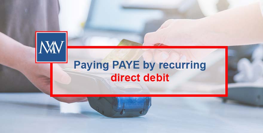 Paying PAYE by recurring direct debit