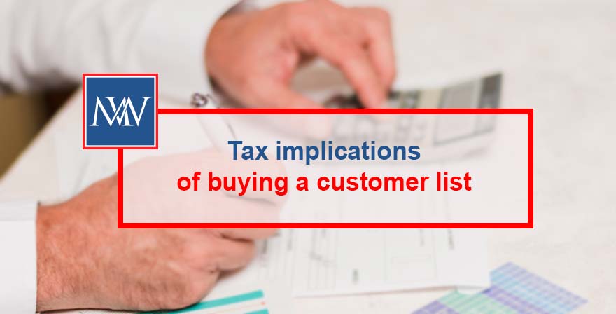 Tax implications of buying a customer list