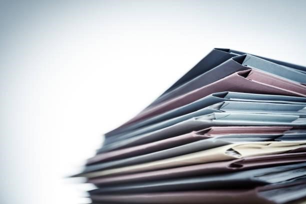 Pile of document files Pile of business document files Professional business records stock pictures, royalty-free photos & images